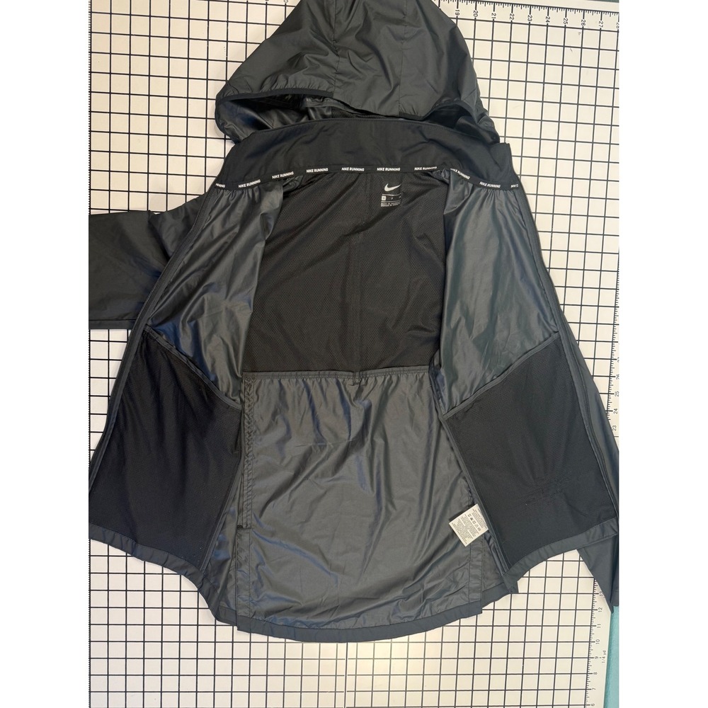 Nike Running Jacket Windbreaker - Black Hooded - Women's Small - Picture 3 of 6